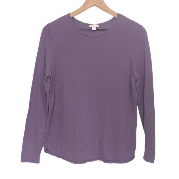 J. Jill Sweaters - J. Jill 100% Merino Wool Purple Crewneck Sweater Size Medium Petite